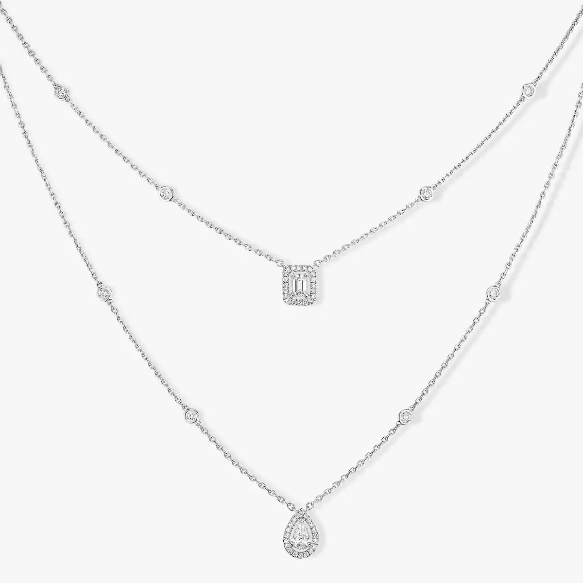 [Love Lucky] Collana di diamanti My Twin a 2 file