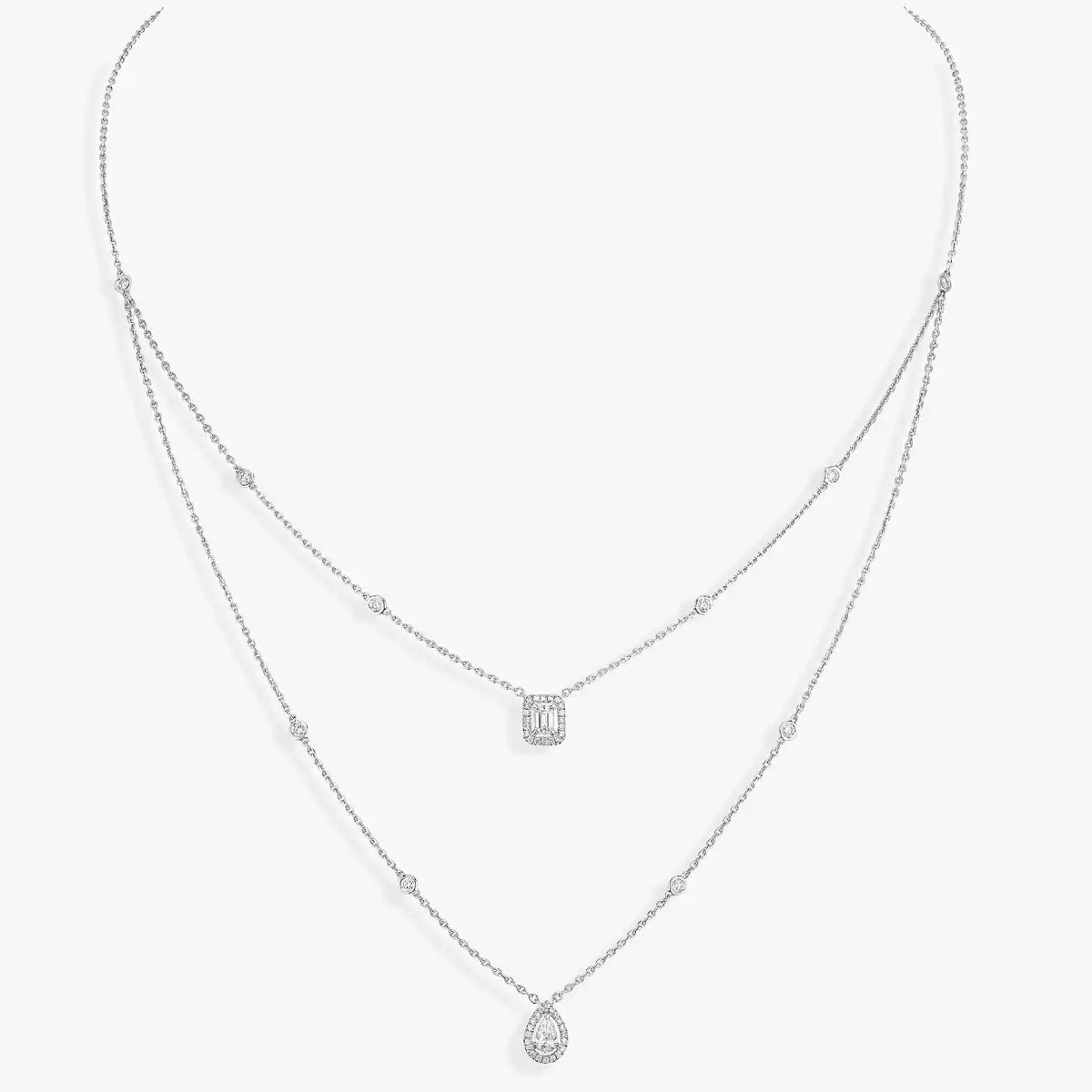 [Love Lucky] Collana di diamanti My Twin a 2 file