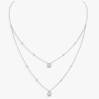 [Love Lucky] Collana di diamanti My Twin a 2 file