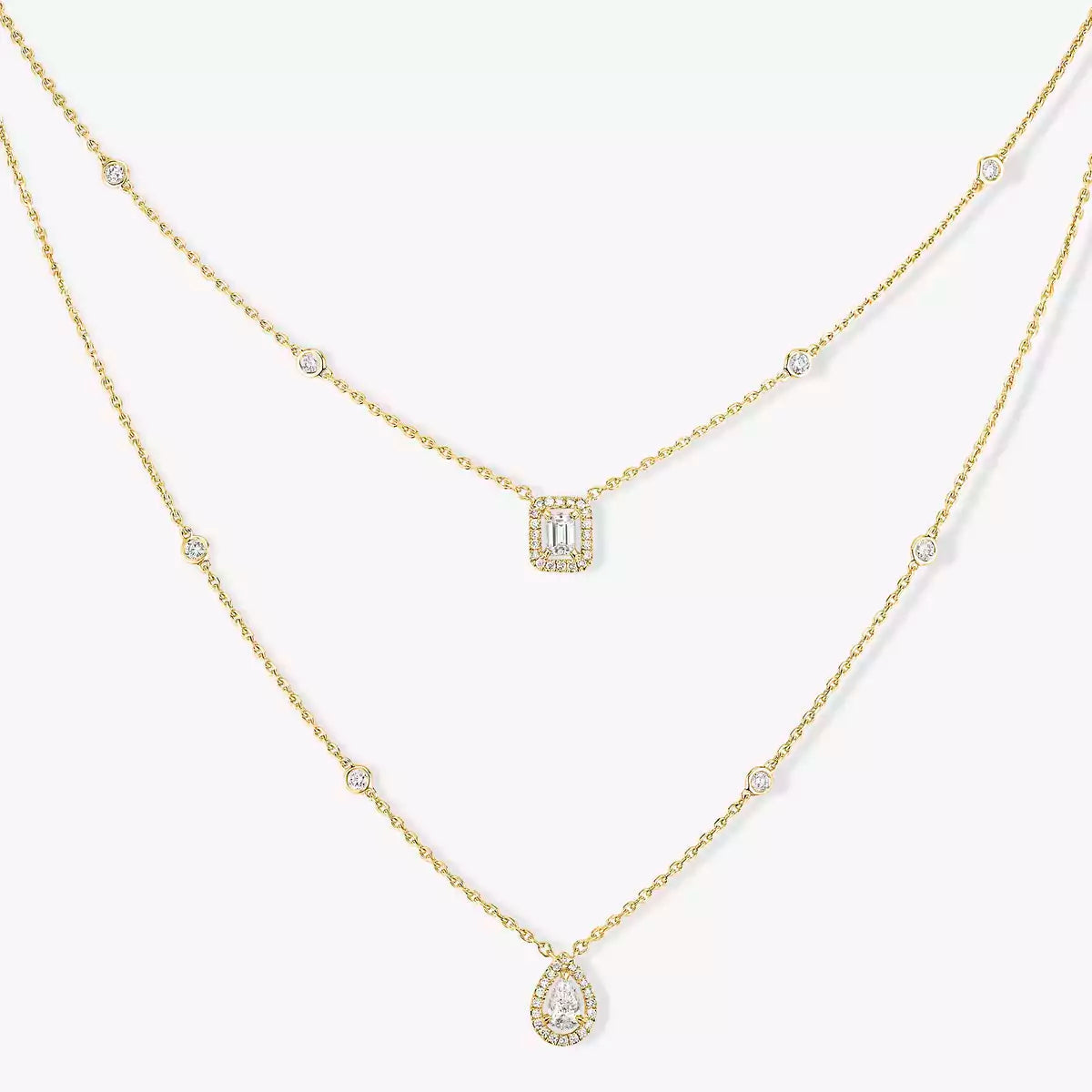 [Love Lucky] Collana di diamanti My Twin a 2 file