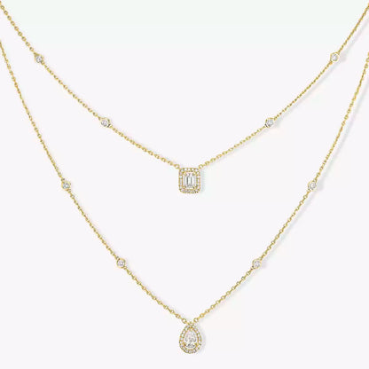 [Love Lucky] Collana di diamanti My Twin a 2 file