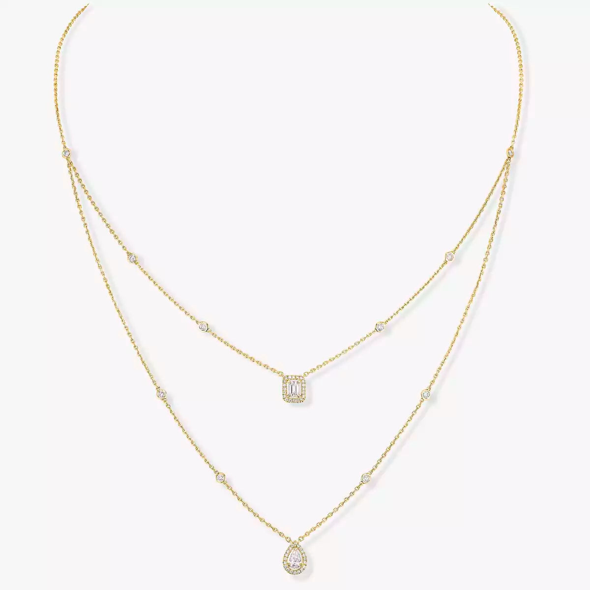 [Love Lucky] Collana di diamanti My Twin a 2 file