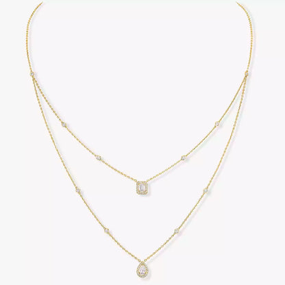 [Love Lucky] Collana di diamanti My Twin a 2 file