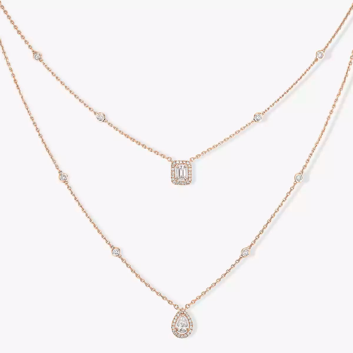 [Love Lucky] Collana di diamanti My Twin a 2 file