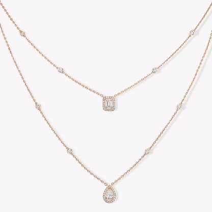 [Love Lucky] Collana di diamanti My Twin a 2 file