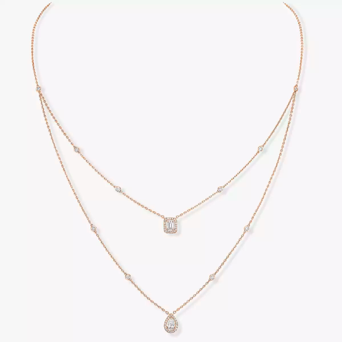 [Love Lucky] Collana di diamanti My Twin a 2 file