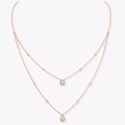 [Love Lucky] Collana di diamanti My Twin a 2 file