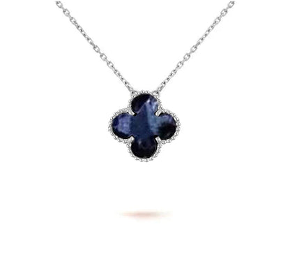 [Love Lucky] COLLAR DE 15 MM CON TRÉBOL, COLECCIÓN DE PLATA