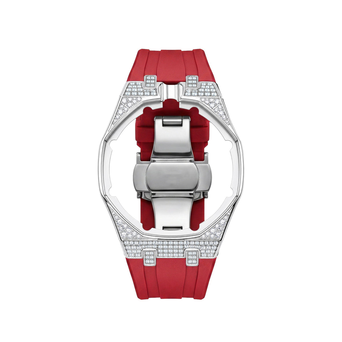 Royal Oak Pop exclusivo con caja de acero, diamantes (moissanita) y correa de silicona