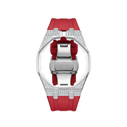 Royal Oak Pop exclusivo con caja de acero, diamantes (moissanita) y correa de silicona