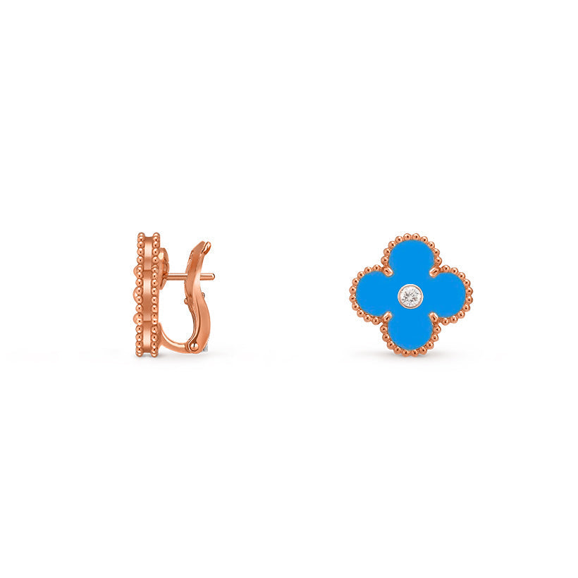 [Love Lucky]CLOVER 15MM MOP DIAMOND EARRINGS COLLECTION