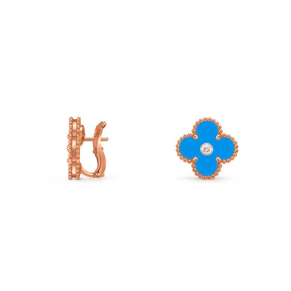 [Love Lucky]CLOVER 15MM MOP DIAMOND EARRINGS COLLECTION