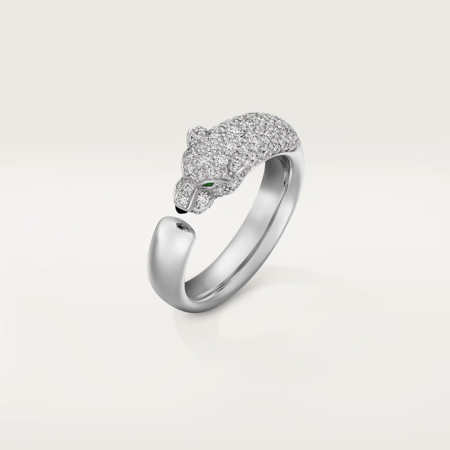 [Love Lucky]PANTHERE HALF DIAMOND SMALL RING
