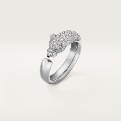 [Love Lucky]PANTHERE HALF DIAMOND SMALL RING