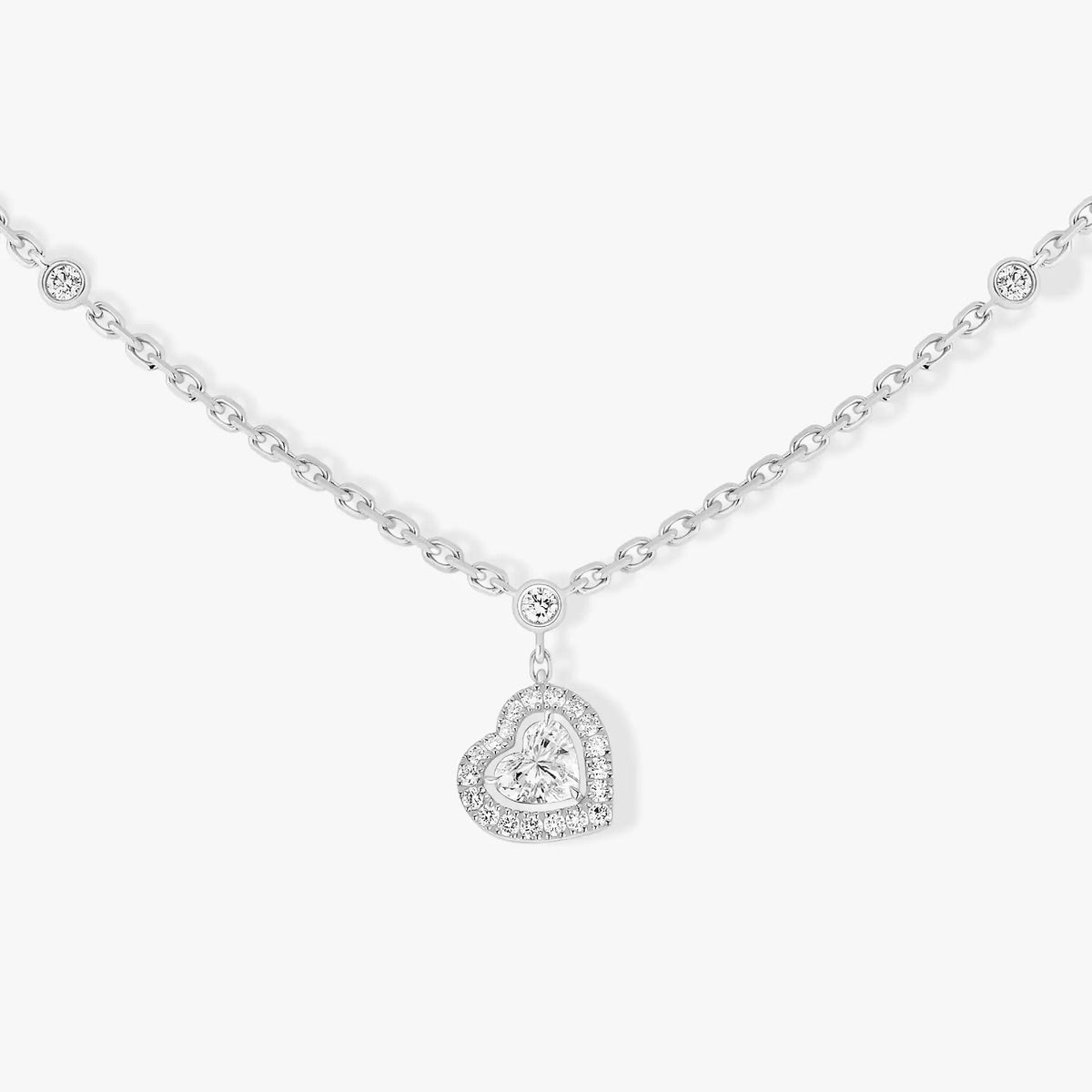 [Love Lucky]COLLAR DE DIAMANTES CORAZÓN DE ALEGRÍA