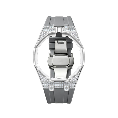 Royal Oak Pop exclusivo con caja de acero, diamantes (moissanita) y correa de silicona