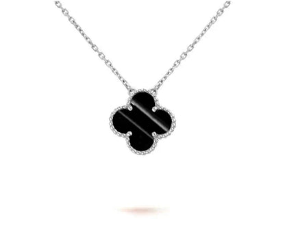 [Love Lucky] COLLAR DE 15 MM CON TRÉBOL, COLECCIÓN DE PLATA
