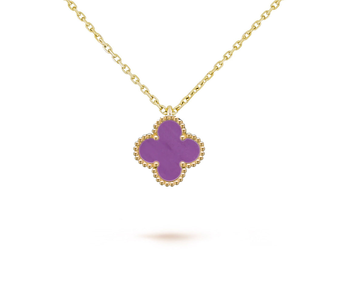 [Love Lucky] COLLEZIONE COLLANA CLOVER MINI 9.5MM IN CORNIOLA