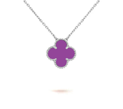[Love Lucky] COLLAR DE 15 MM CON TRÉBOL, COLECCIÓN DE PLATA