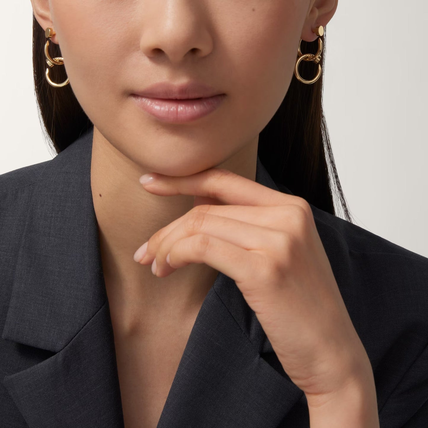 [Love Lucky]JUSTE NO DIAMOND DOUBLE EARRINGS