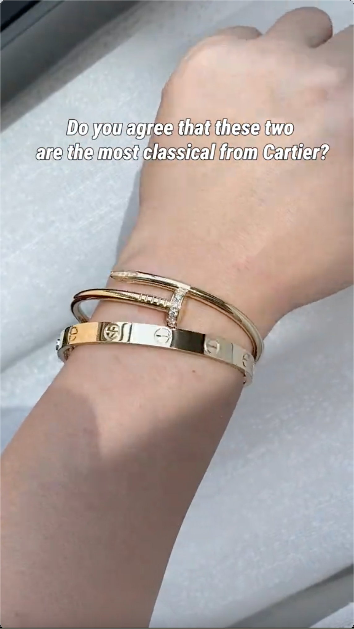 [LoveLucky] LOVE Classic & JUSTE Diamond Bracelet Stack Set