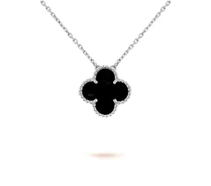 [Love Lucky] COLLAR DE 15 MM CON TRÉBOL, COLECCIÓN DE PLATA