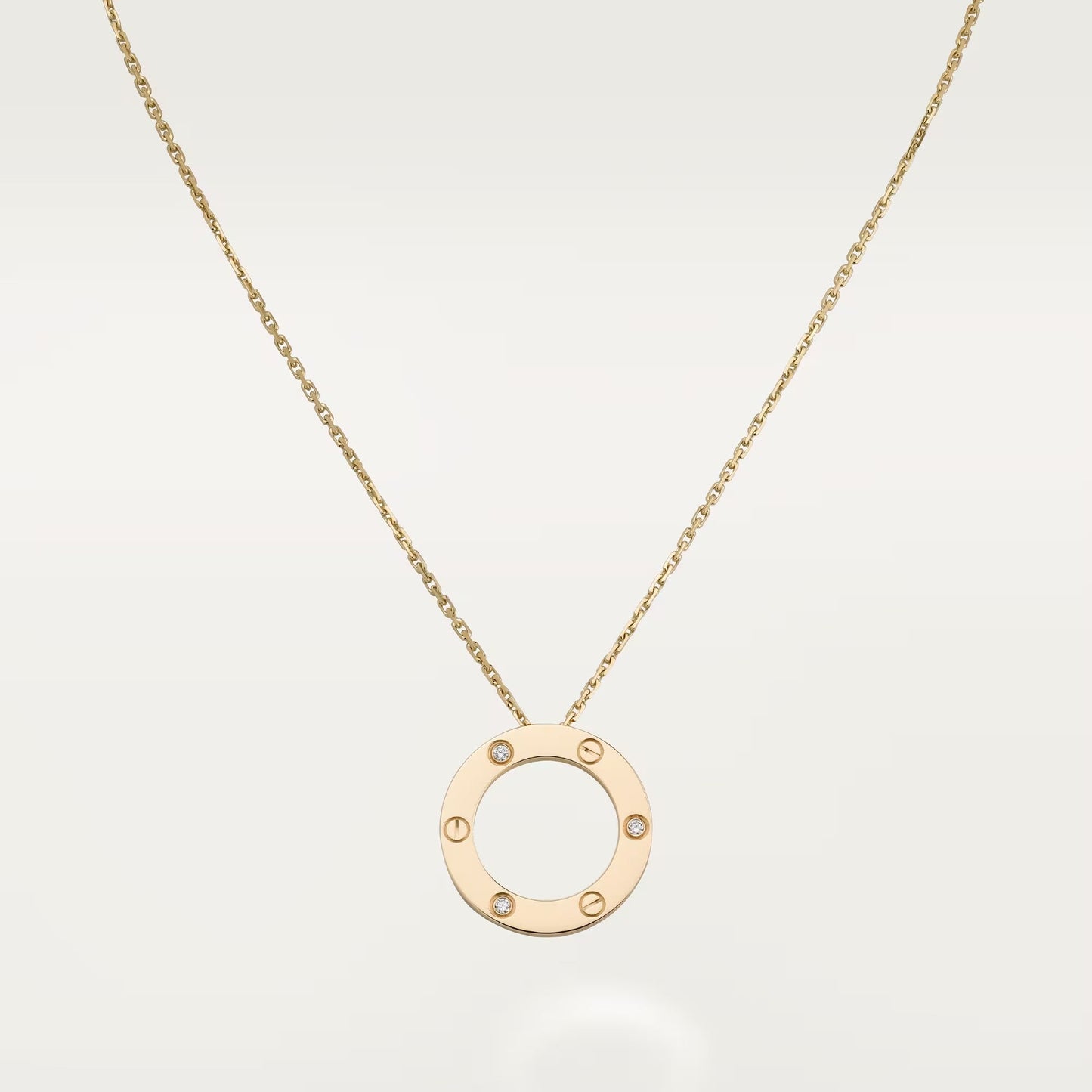 [Love Lucky]LOVE NECKLACE 16MM 3 DIAMONDS