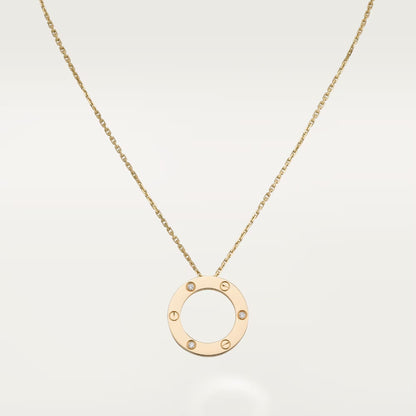 [Love Lucky]LOVE NECKLACE 16MM 3 DIAMONDS