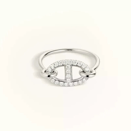 [Love Lucky]RONDE SMALL SILVER DIAMOND RING