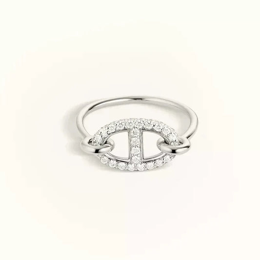 [Love Lucky]RONDE SMALL SILVER DIAMOND RING