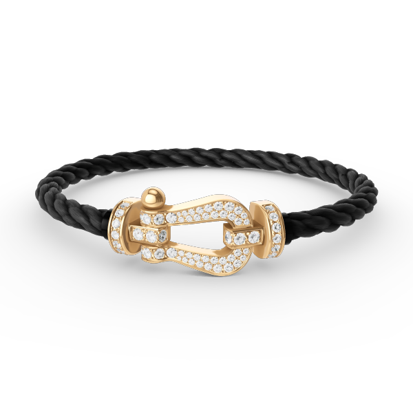 [Love Lucky]FORCE LARGE HORSESHOE FULL DIAMOND BRACELET GOLD