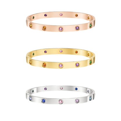[Love Lucky]2026 BRACCIALE RAINBOW LOVE 6,1MM 10 DIAMANTI