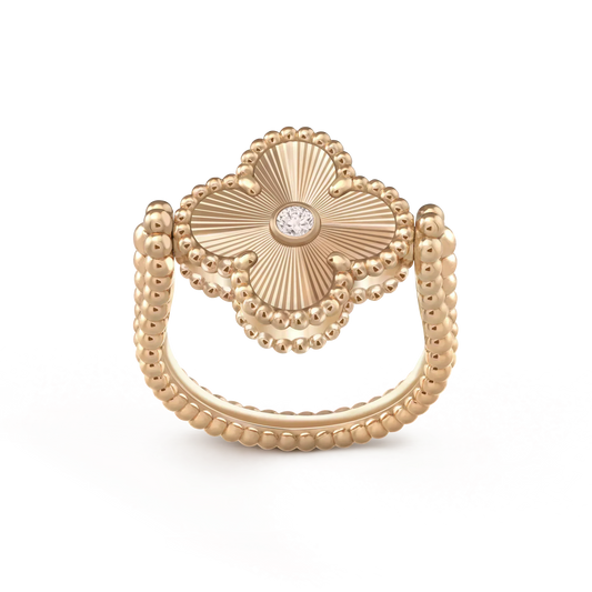 [Love Lucky]CLOVER RIVERSIBLE ROSE GOLD RING
