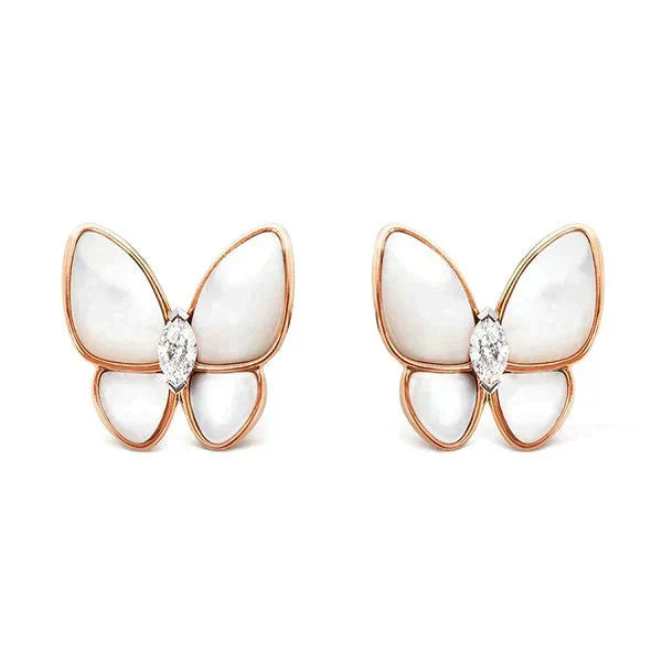 [Love Lucky]BUTTERFLY MOP DIAMOND EARRINGS