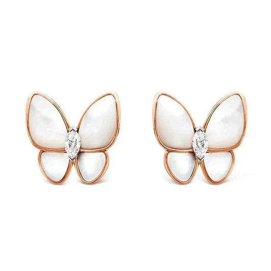 [Love Lucky]BUTTERFLY MOP DIAMOND EARRINGS