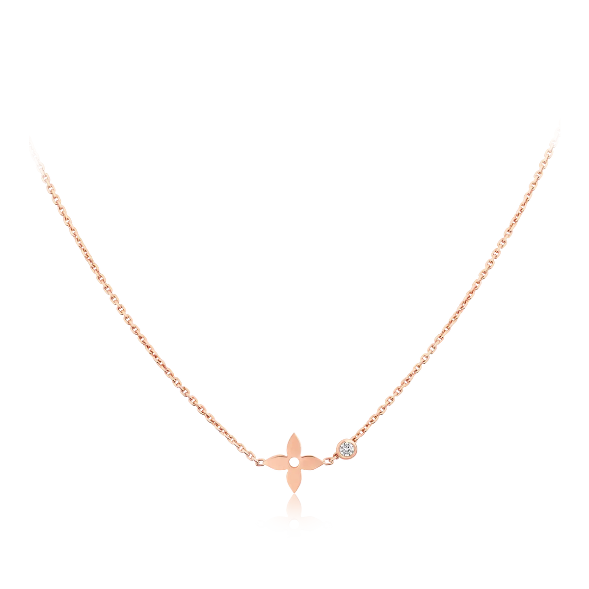 [Love Lucky]COLGANTE BLOSSOM EN ORO ROSA Y DIAMANTE