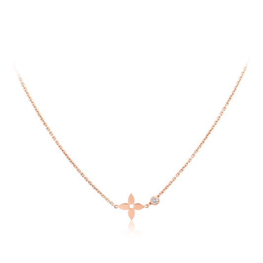 [Love Lucky]COLGANTE BLOSSOM EN ORO ROSA Y DIAMANTE