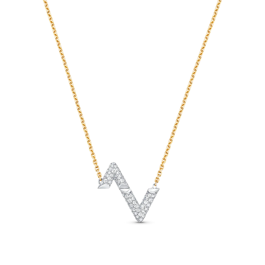 [Love Lucky]VOLT SILVER DIAMOND PEDANT NECKLACE