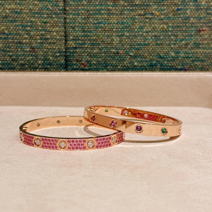 [Love Lucky]2026 BRACCIALE RAINBOW LOVE 6,1MM 10 DIAMANTI