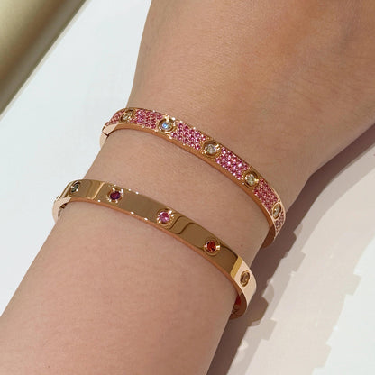 [Love Lucky]2026 BRACCIALE RAINBOW LOVE 6,1MM 10 DIAMANTI