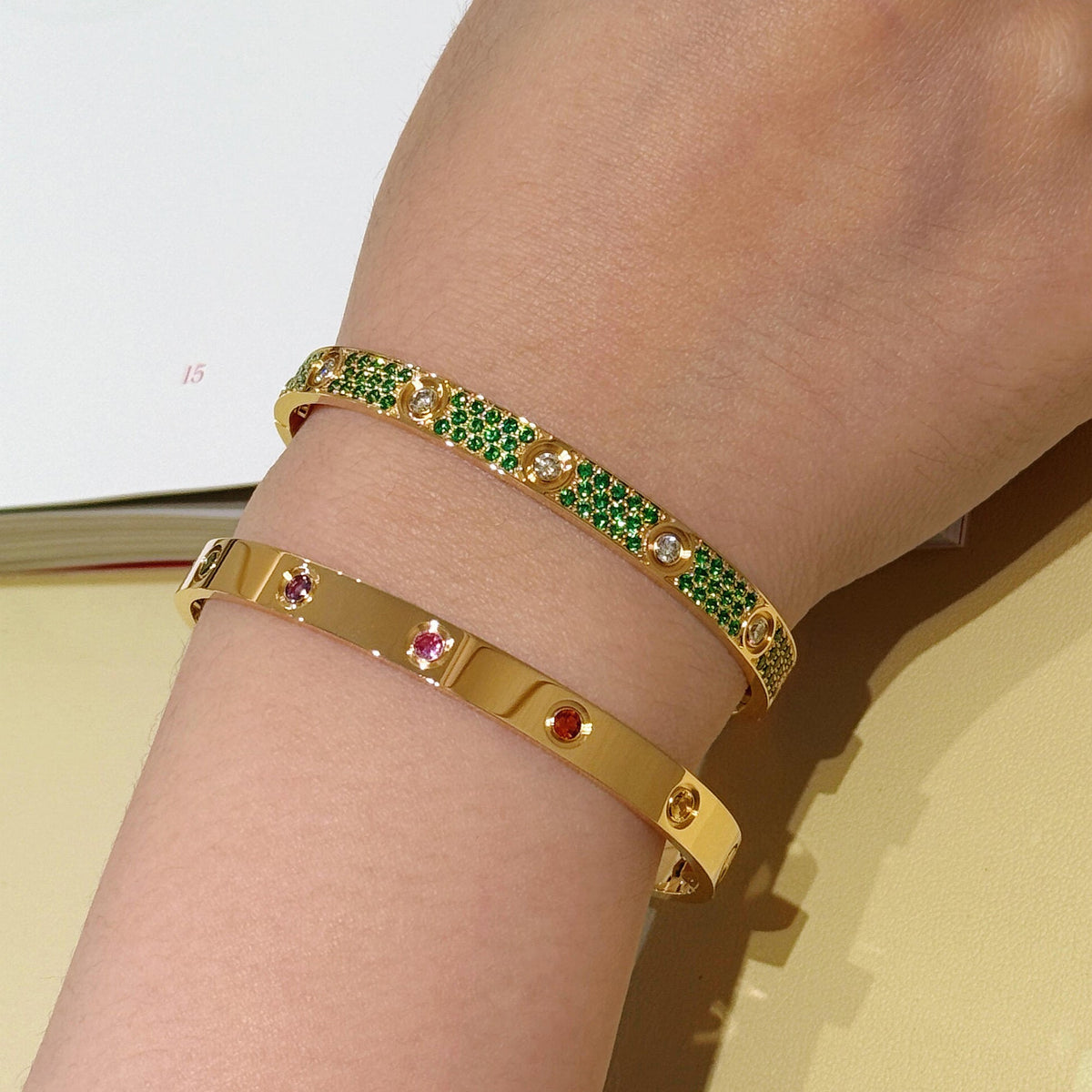 [Love Lucky]2026 BRACCIALE RAINBOW LOVE 6,1MM 10 DIAMANTI
