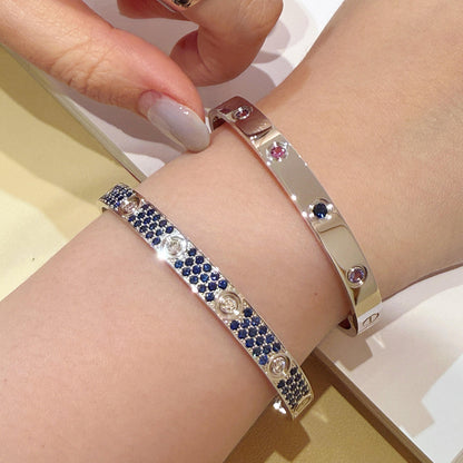 [Love Lucky]2026 BRACCIALE RAINBOW LOVE 6,1MM 10 DIAMANTI