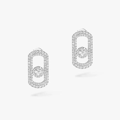 [Love Lucky]So Move Pave_-Set Diamond Earrings in Silver