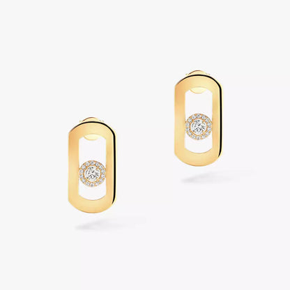 [Love Lucky]So Move Diamond Earrings in Yellow Gold