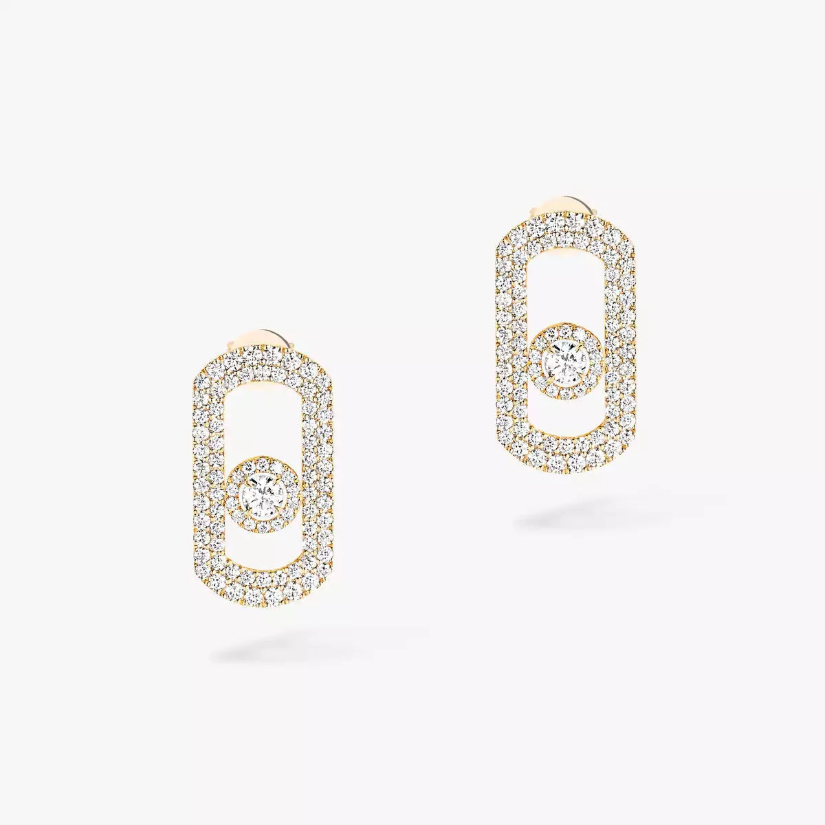 [Love Lucky]So Move Pave_-Set Diamond Earrings in Silver