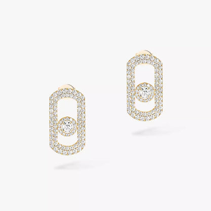[Love Lucky]So Move Pave_-Set Diamond Earrings in Silver
