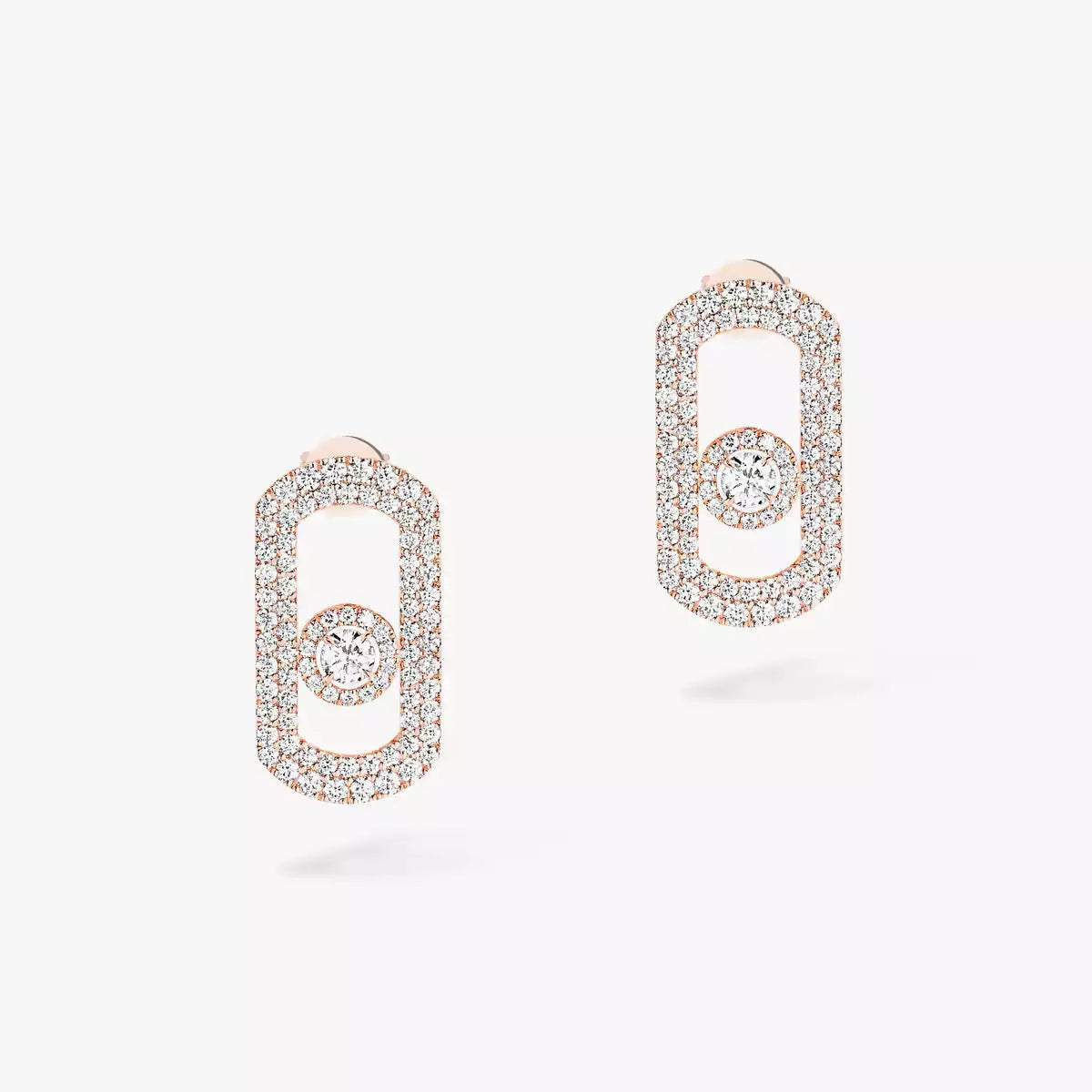 [Love Lucky]So Move Pave_-Set Diamond Earrings in Silver