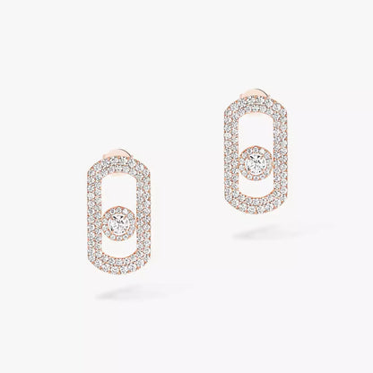 [Love Lucky]So Move Pave_-Set Diamond Earrings in Silver