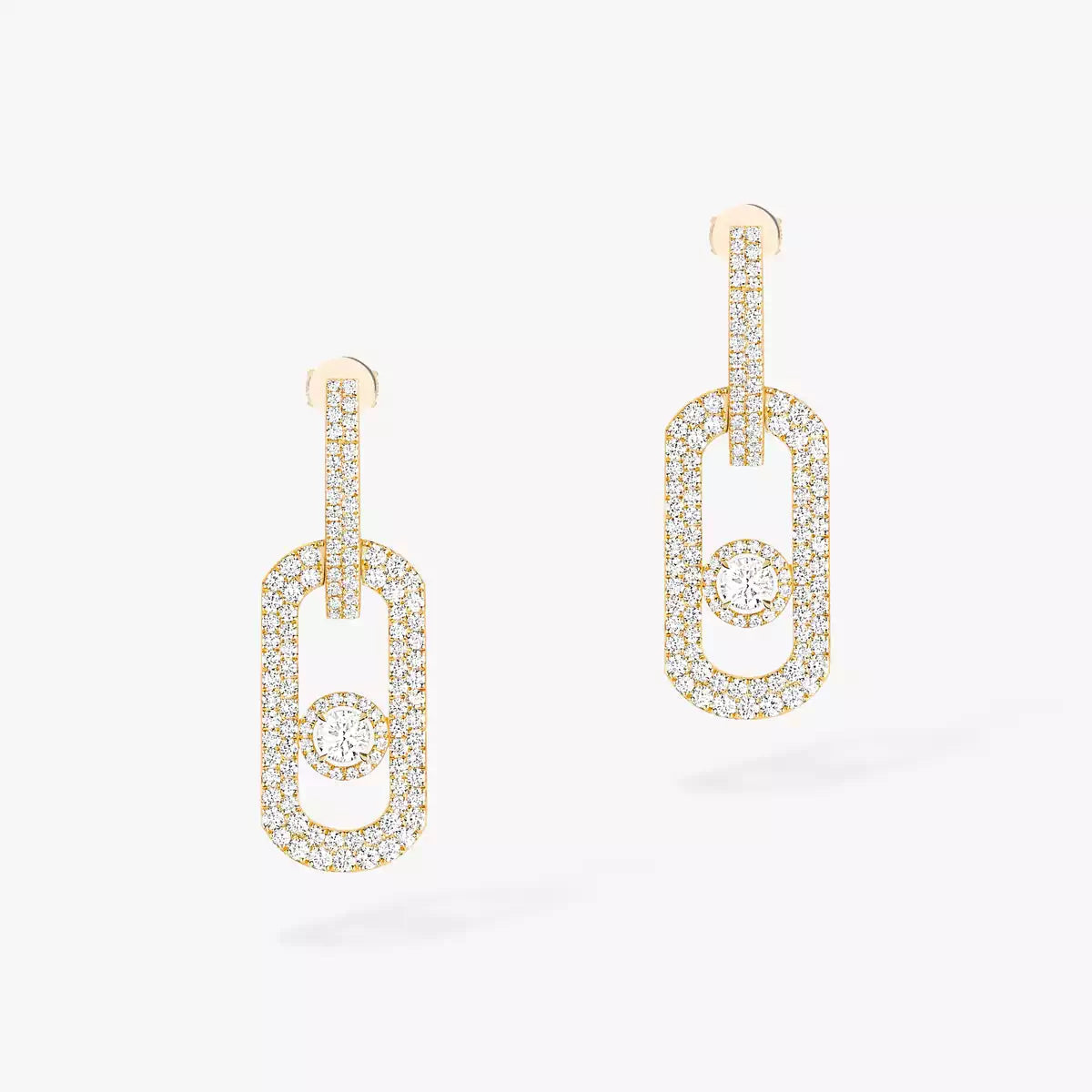 [Love Lucky]So Move XL Pave_-Set Diamond Pendant Earrings