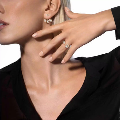 [Love Lucky] My Twin Trio  Diamond Earrings